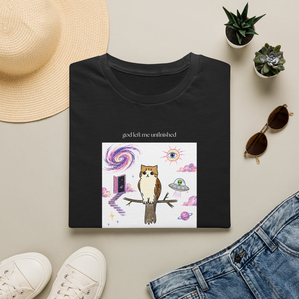 Digital Copies of Black and White Owl Cat Shirts