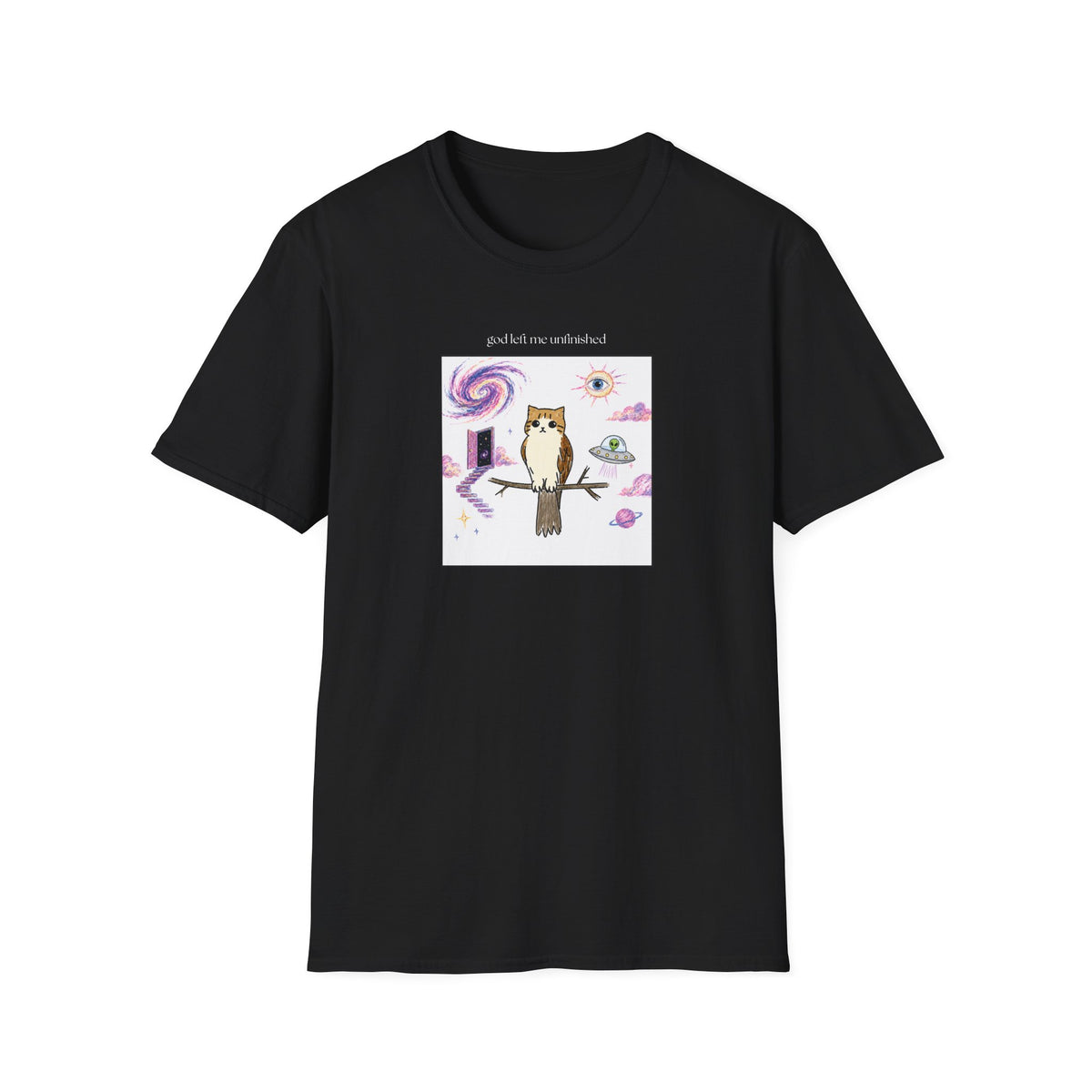 Digital Copies of Black and White Owl Cat Shirts