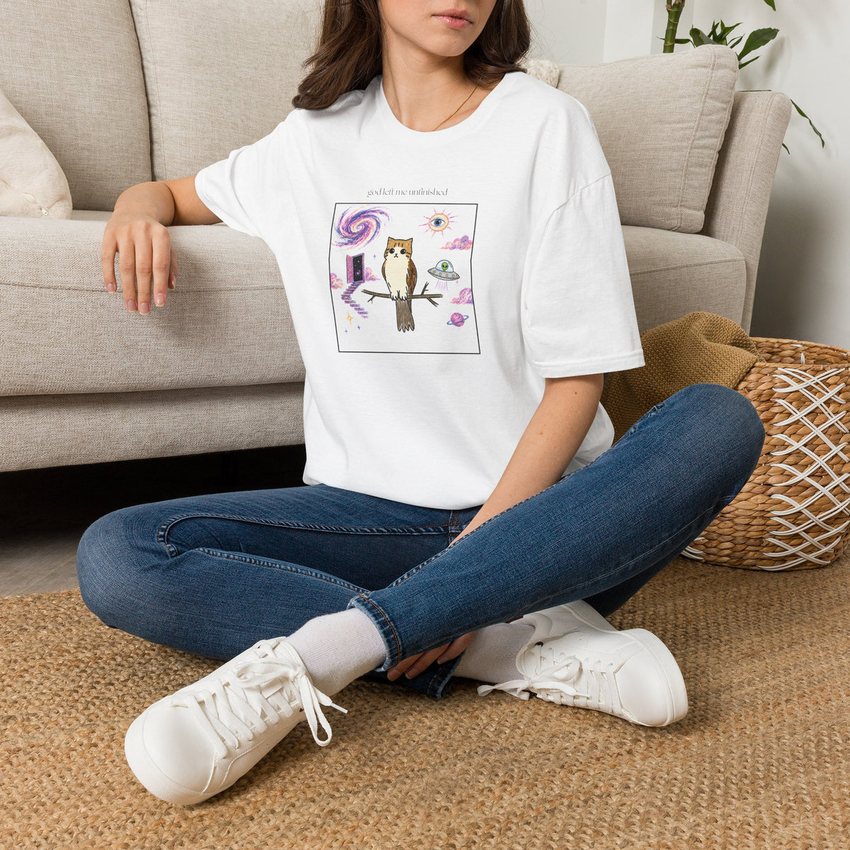 Digital Copies of Black and White Owl Cat Shirts